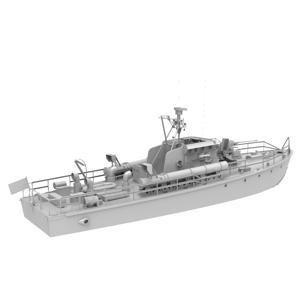 RHWS032-A  Military Model Kit Water Line British HMS Gay Archer Torpedo Boat