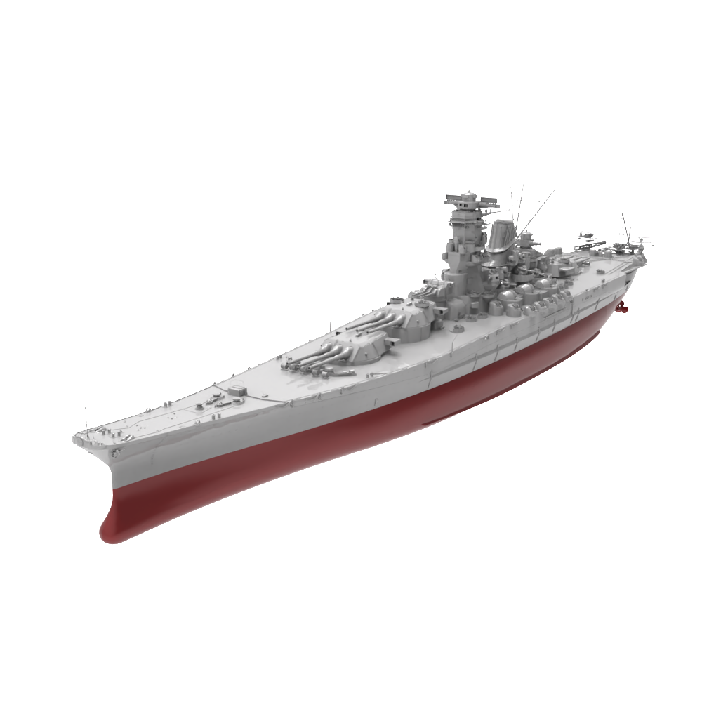 RHWS033S Military Model Kit Full Hull IJN Yamato Class Battleship