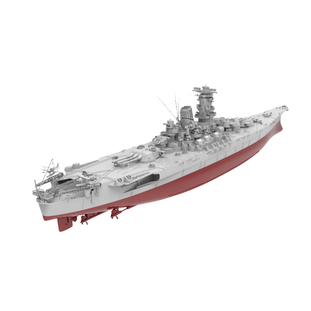 RHWS033S Military Model Kit Full Hull IJN Yamato Class Battleship