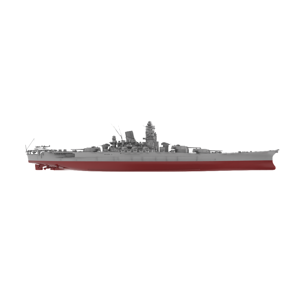 RHWS033S Military Model Kit Full Hull IJN Yamato Class Battleship