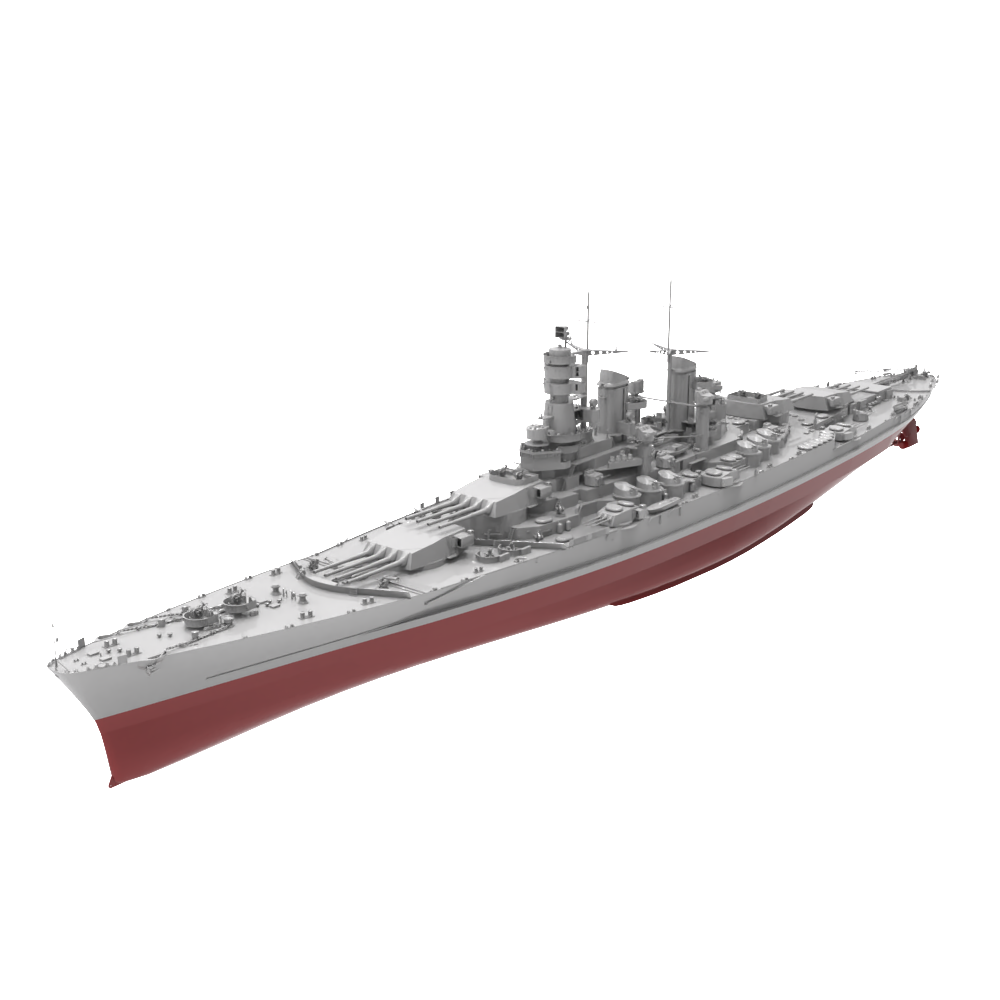 RHWS034S Military Model Kit Full Hull Italy Cristoforo Colombo Battleship