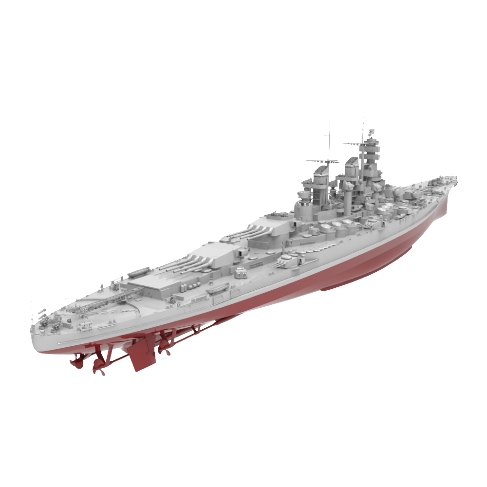 RHWS034S Military Model Kit Full Hull Italy Cristoforo Colombo Battleship