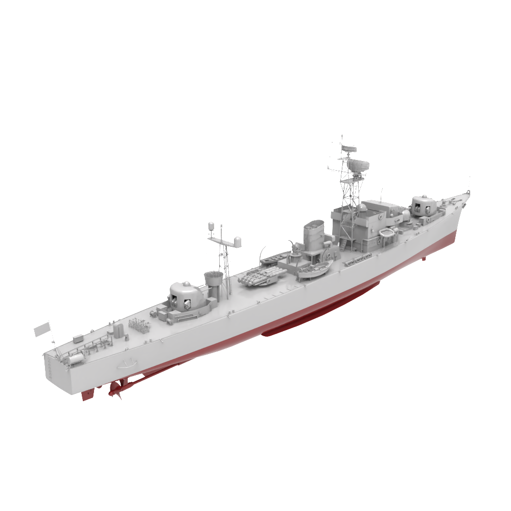 RHWS036S Military Model Kit Full Hull IJN Isuzu frigate — detail view 2