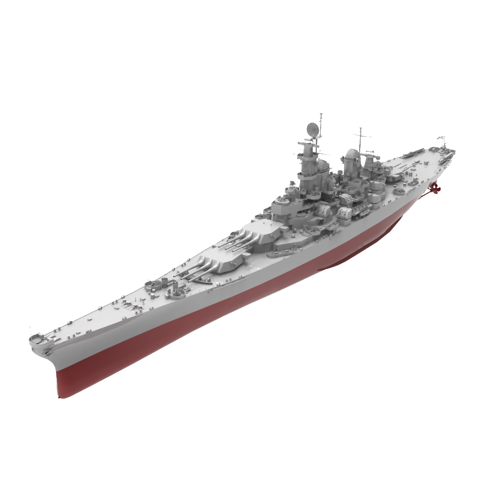 RHWS039S  Military Model Kit Full HullUSS Iowa BB-61