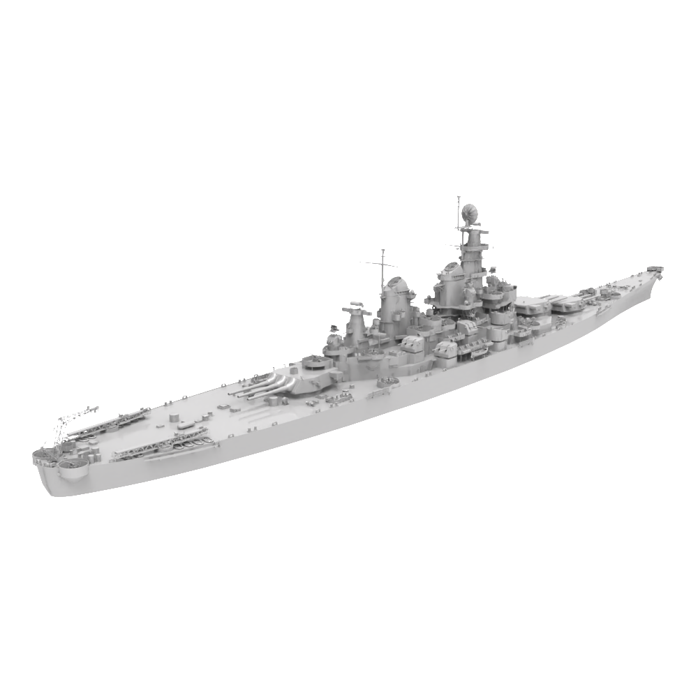 RHWS039 Military Model Kit Water LineUSS Iowa BB-61