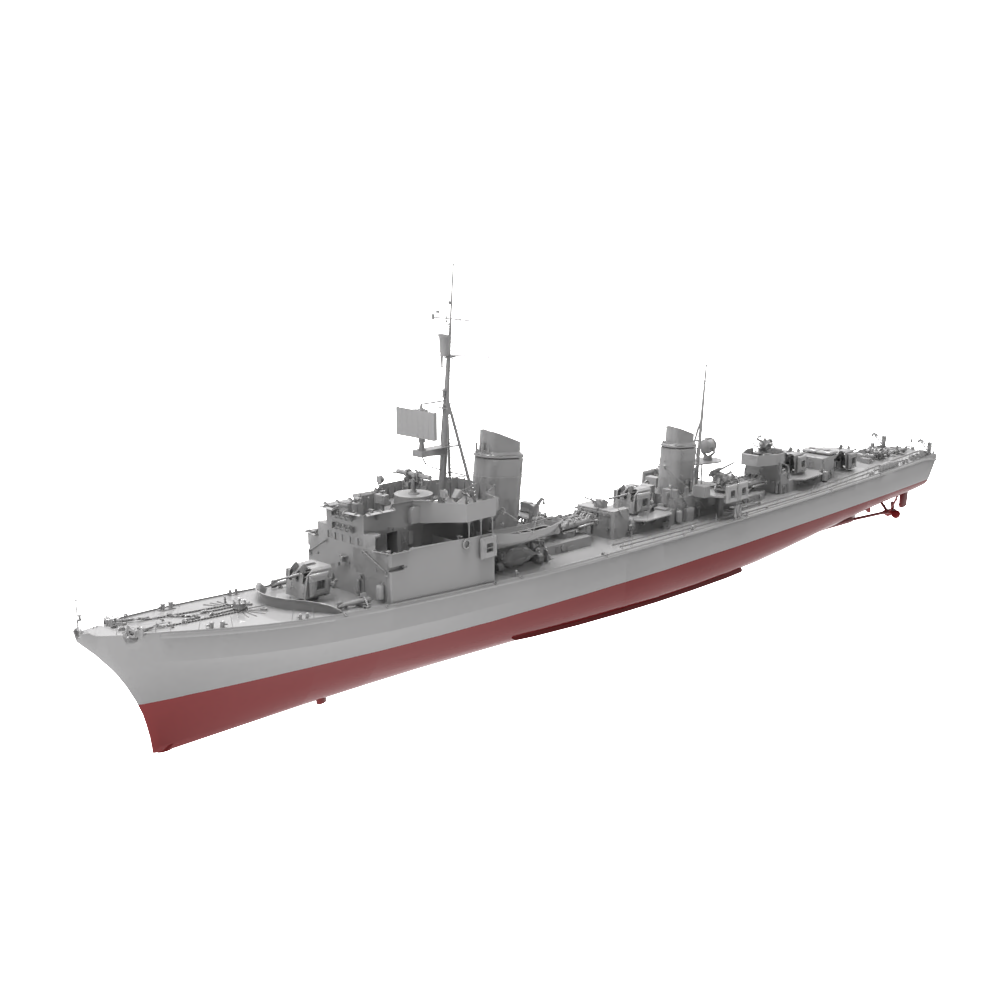 RHWS046S Military Model Kit Full HullGerman T-22 destroyer hull Main image