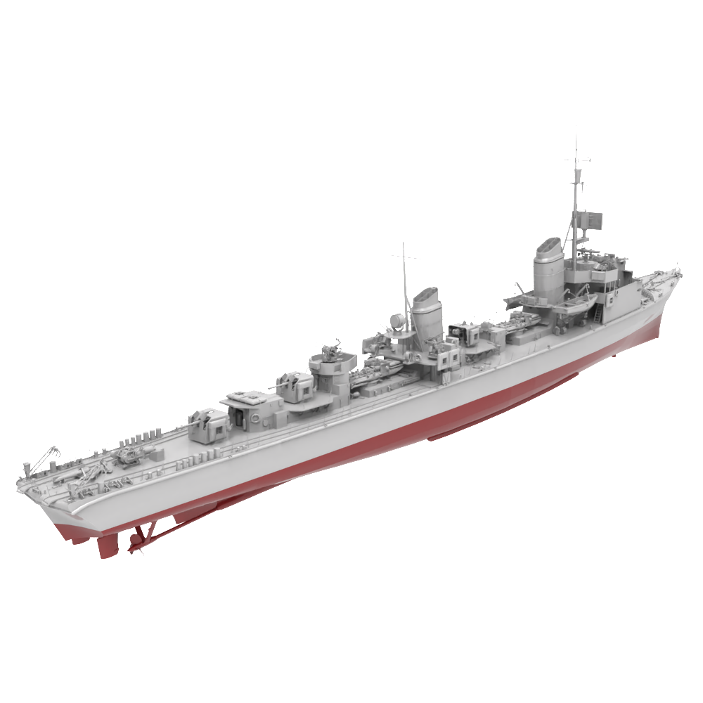 RHWS046S Military Model Kit Full HullGerman T-22 destroyer hull