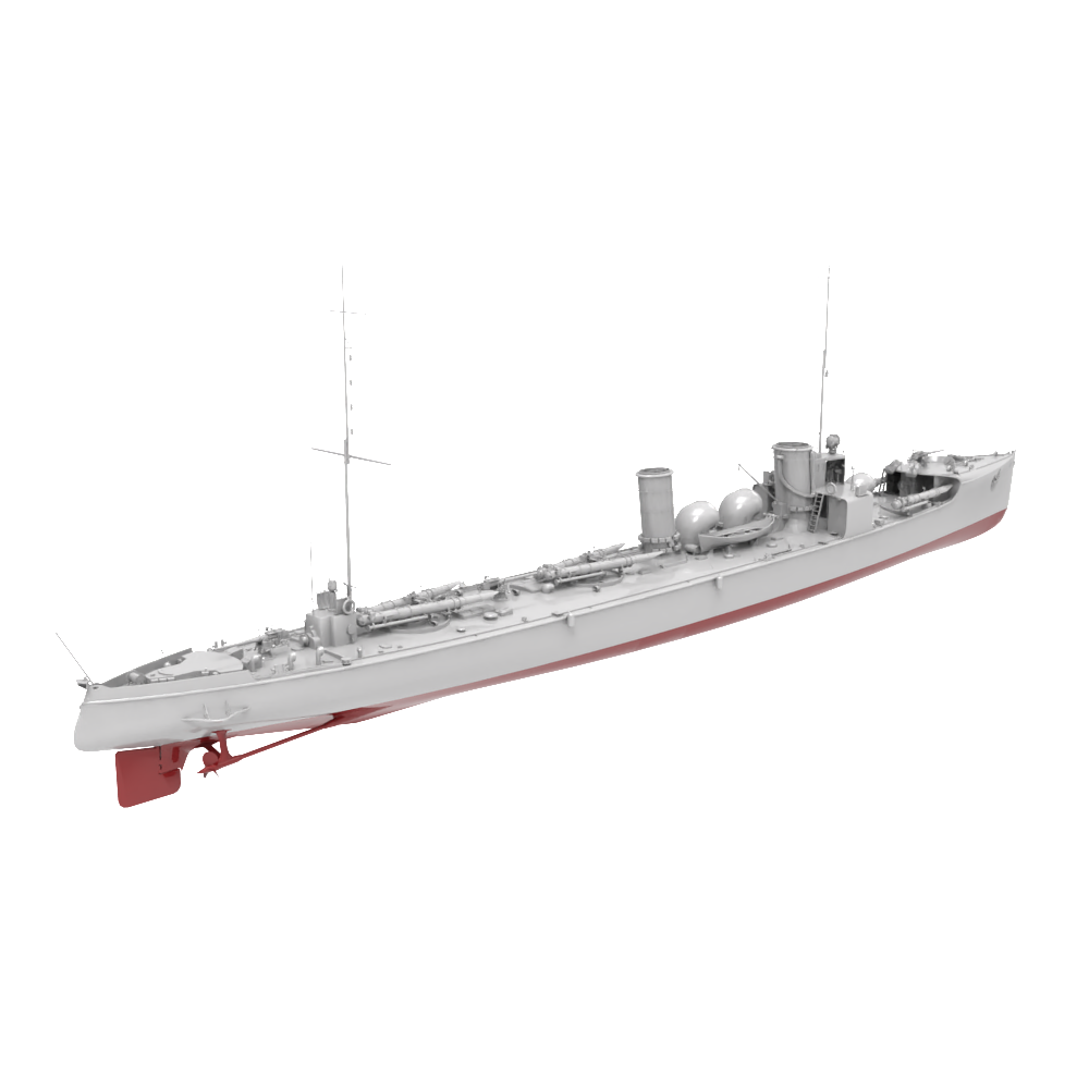 RHWS047S Military Model Kit Full HullGerman V-25 destroyer