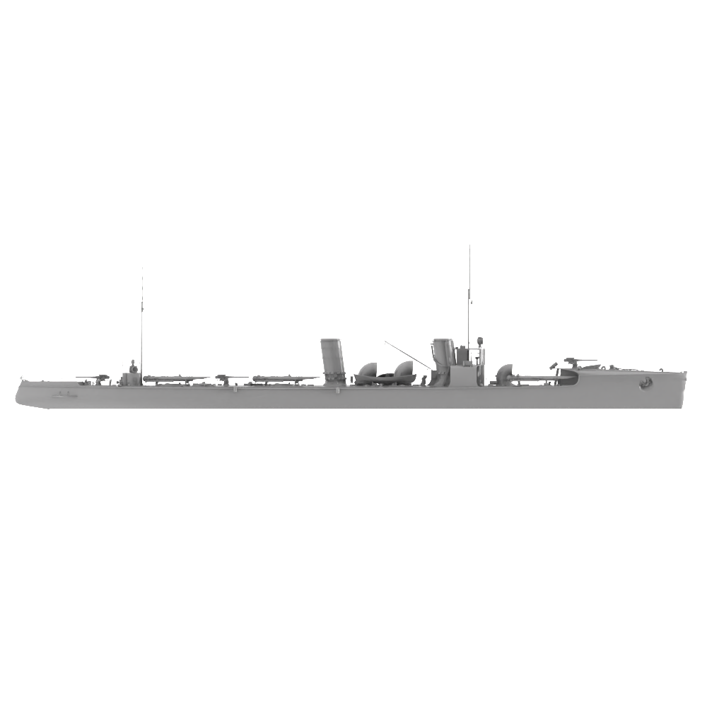 RHWS047 Military Model Kit Water Line German V-25 destroyer
