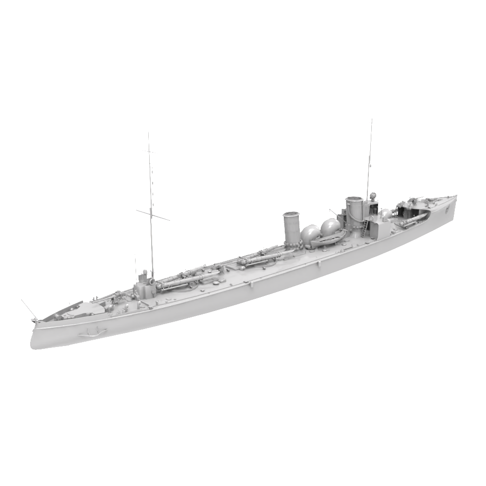 RHWS047 Military Model Kit Water Line German V-25 destroyer Main image