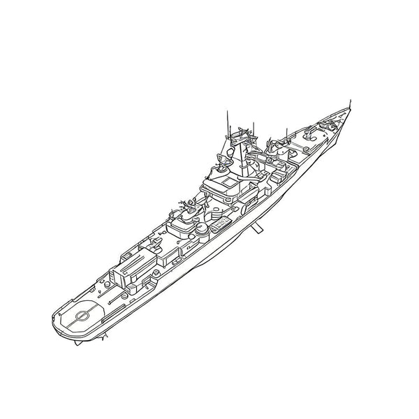 RHWS055 Military Model USSR Soviet Union Project 1134 Berkut Kresta I Class Water Line