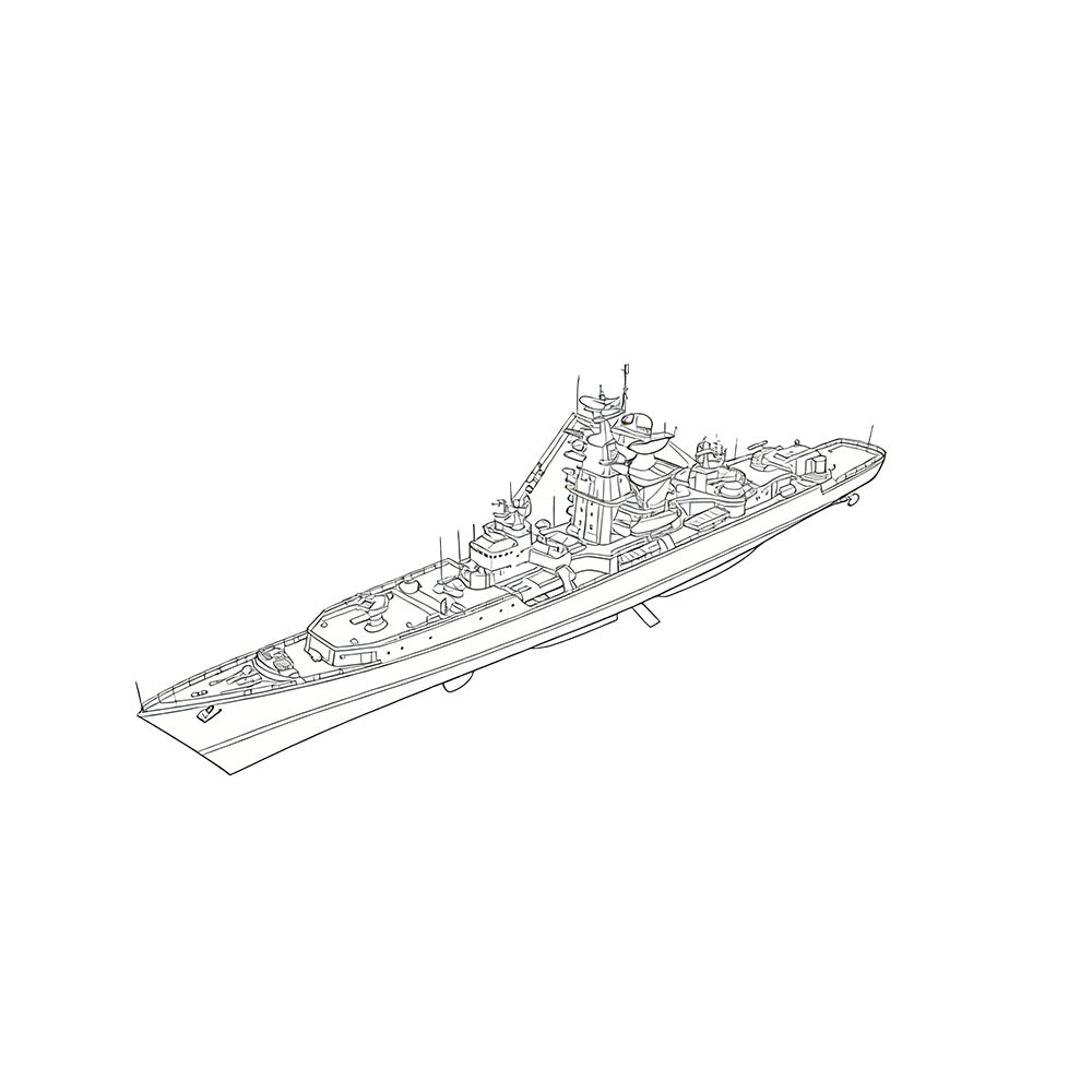 RHWS055 Military Model USSR Soviet Union Project 1134 Berkut Kresta I Class Water Line Main image