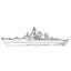 RHWS056S  USSR Soviet Union Kresta II Class Cruiser Full Hull