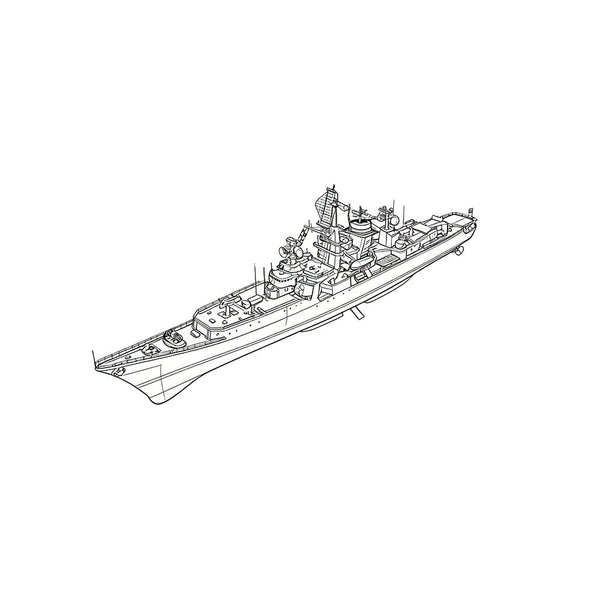 RHWS056S  USSR Soviet Union Kresta II Class Cruiser Full Hull