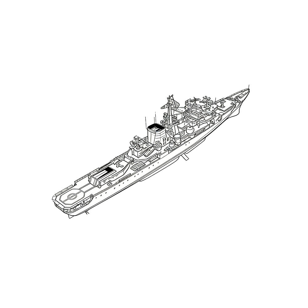 RHWS057 USSR Soviet Union Kara Class Cruiser Water Line Secondary image