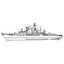 RHWS057 USSR Soviet Union Kara Class Cruiser Water Line
