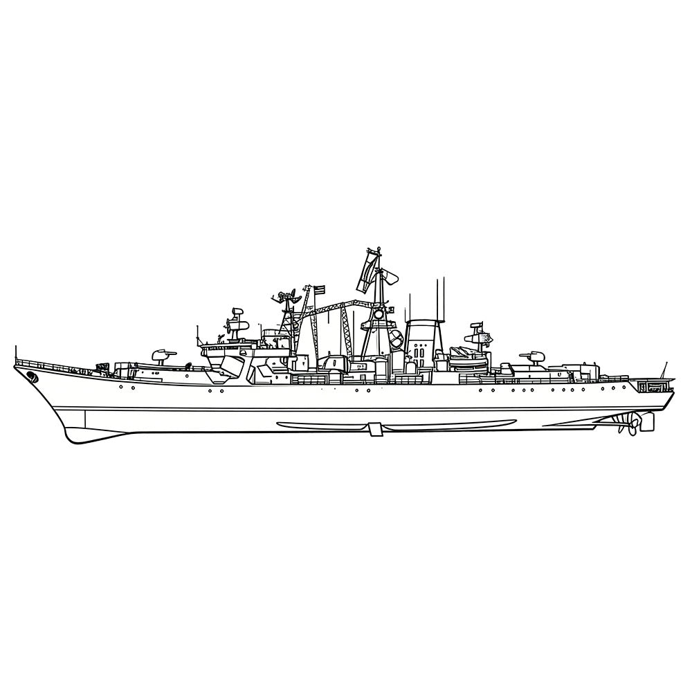 RHWS057S USSR Soviet Union Kara Class Cruiser Full Hull — detail view 3