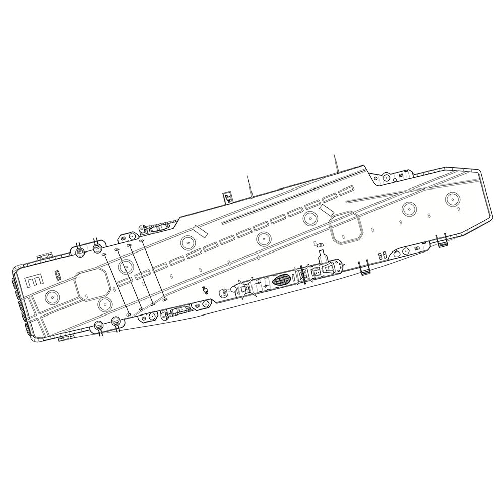 SSC183 Military Model HMS Audacious Class Eagle R05 Aircraft Carrier Water Line 3D Printed Resin Model Kit by SSMODEL Main image