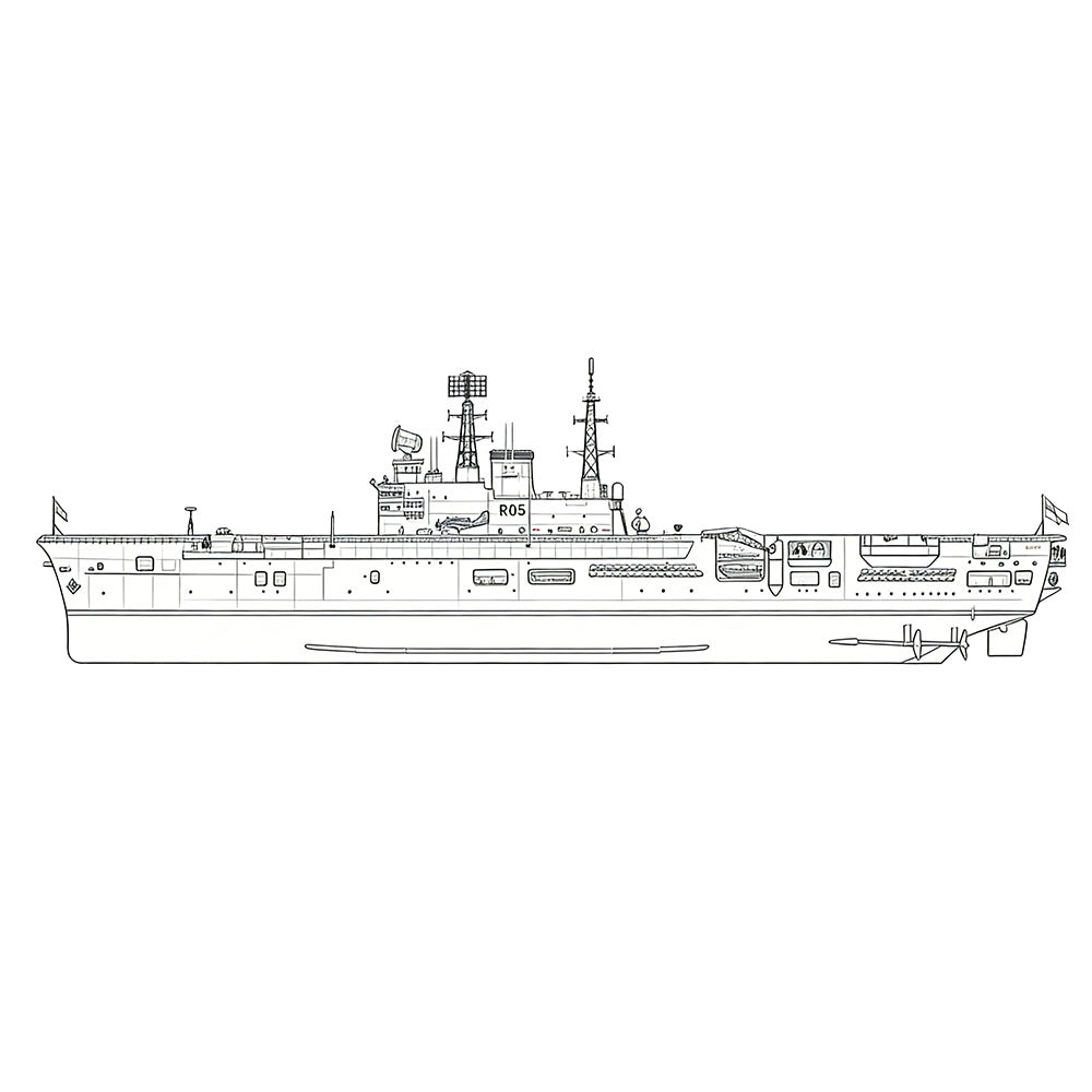 SSC183 Military Model HMS Audacious Class Eagle R05 Aircraft Carrier Water Line