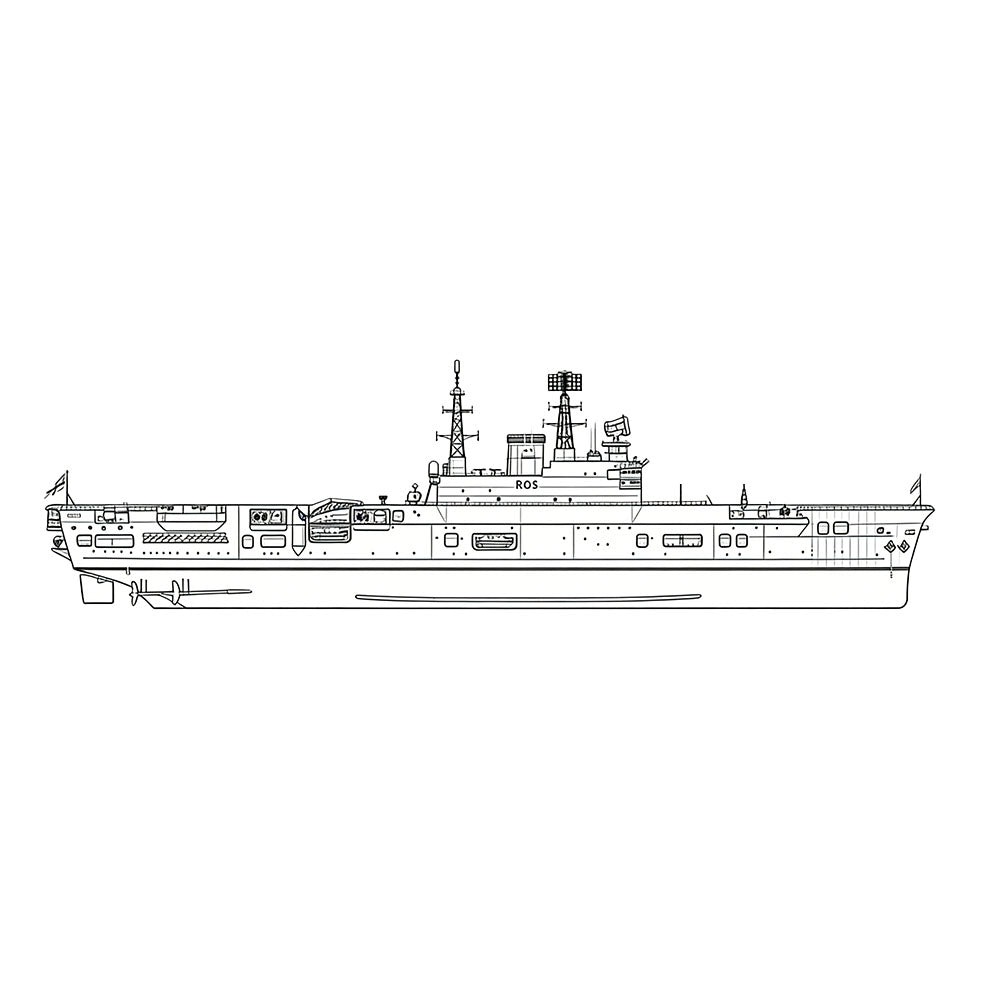 SSC183 Military Model HMS Audacious Class Eagle R05 Aircraft Carrier Water Line
