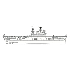 SSC183 Military Model HMS Audacious Class Eagle R05 Aircraft Carrier Water Line