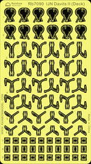 Rainbow RB7090 1/700Detail Up IJN Davits II (Deck)