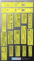 Rainbow RB7099 1/700Detail Up IJN Aircraft carrier Akagi upgraded set [17PE, 3DP*30, 12Metal barrels]