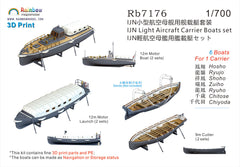 Rainbow RB7176 1/700Detail Up IJN Light Aircraft Carrier Boats set [3DP+PE]