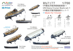 Rainbow RB7177 1/700Detail Up IJN Heavy Cruiser Boats set-1 [3DP+PE+Decal]