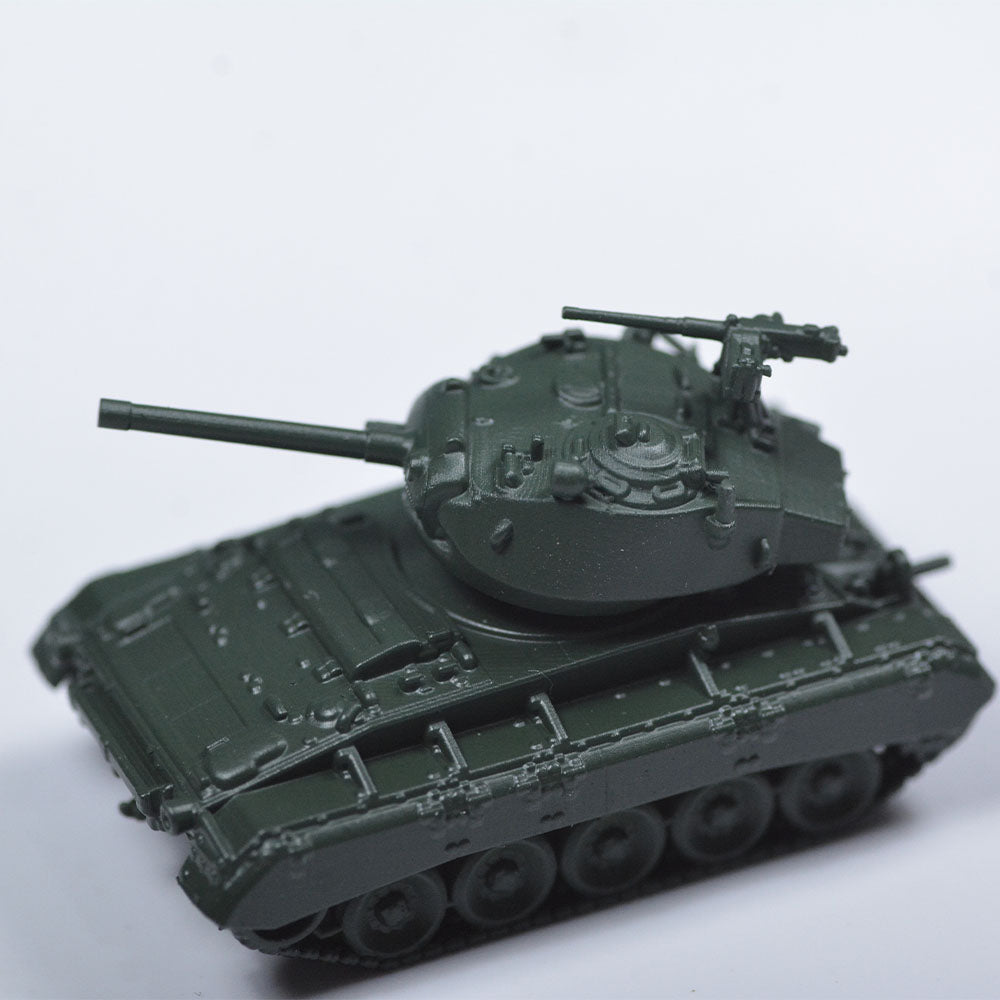 Detail view of SSMODEL 512D Finished Painted N SCALE Railway Military Model Kit US M24 Chaffee Light Tank Model