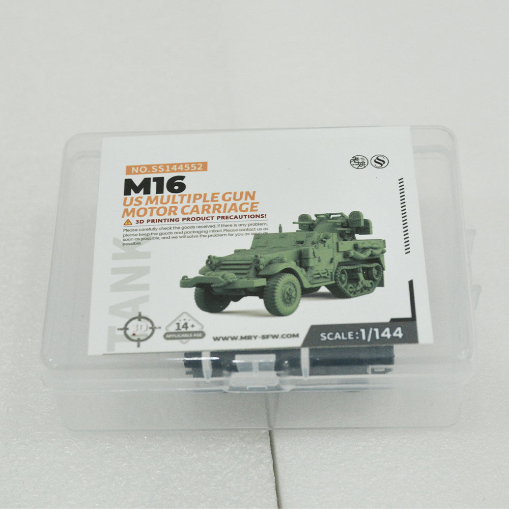 SSMODEL 552D Finished Painted N SCALE Railway Military Model Kit US M16 Multiple Gun Motor Carriage Secondary image