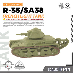 SSMODEL 794D Finished Painted Military Model Kit French R-35/SA38 Light Tank