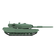 Detail view of SSMODEL SS125  Military Model USA MainBattleTanks M1 CATTB Model
