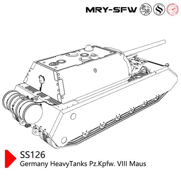 SSMODEL SS126  Military Model Germany HeavyTanks Pz.Kpfw. VIII Maus