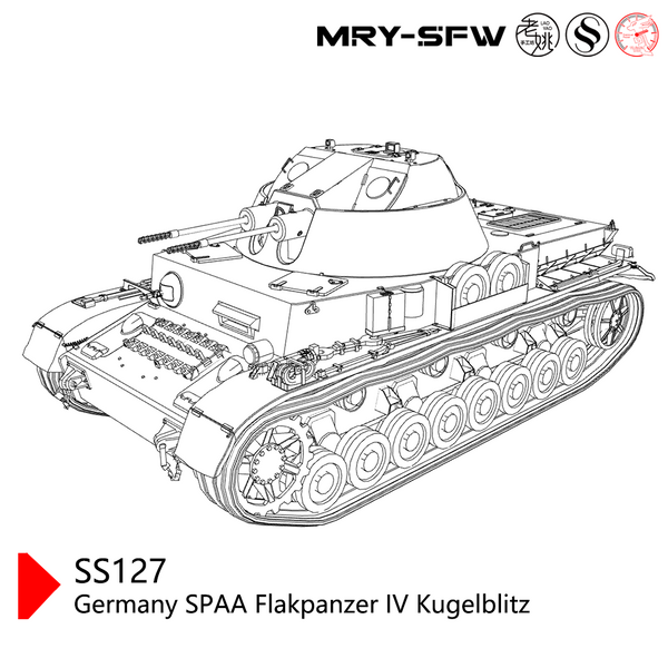 SSMODEL SS127 Military Model Germany SPAA Flakpanzer IV Kugelblitz