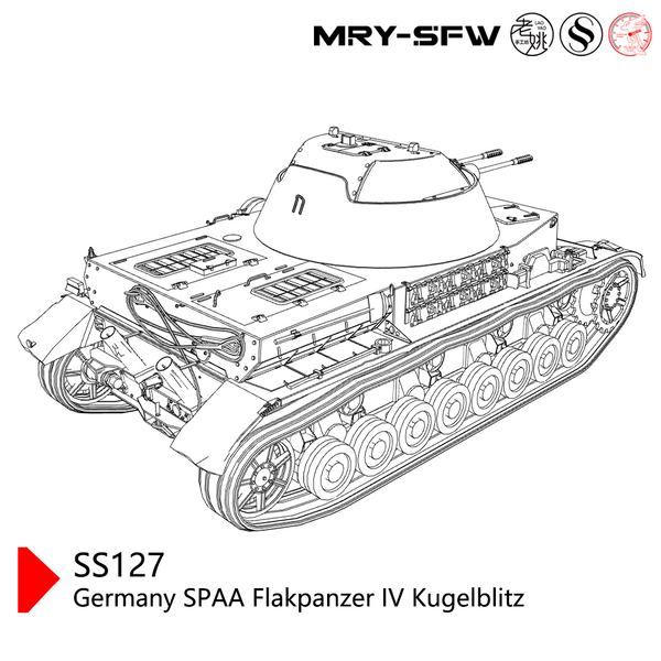 SSMODEL SS127 Military Model Germany SPAA Flakpanzer IV Kugelblitz