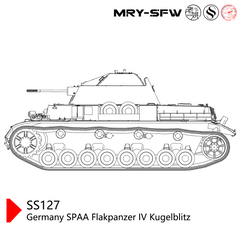 SSMODEL SS127 Military Model Germany SPAA Flakpanzer IV Kugelblitz