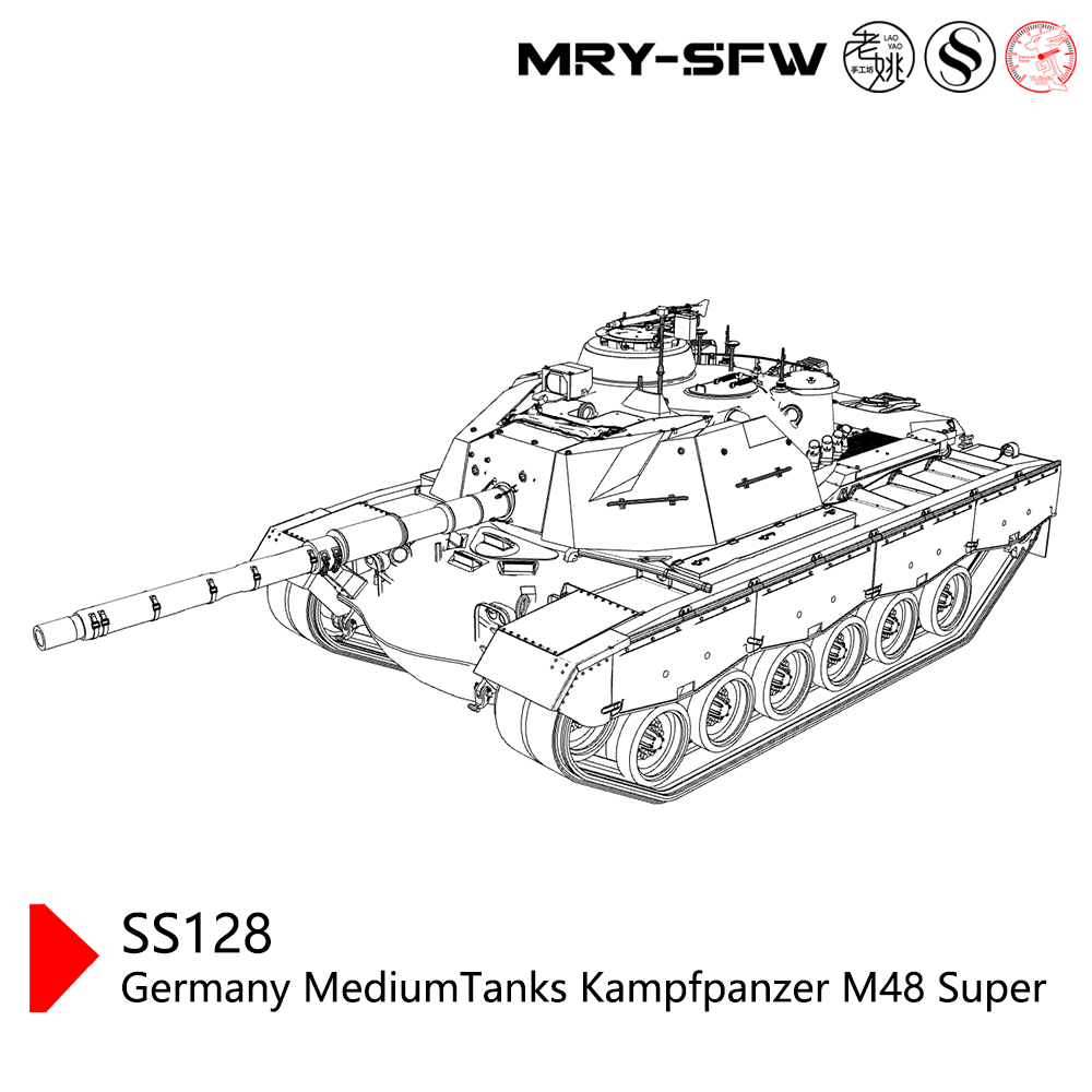 SSMODEL SS128 Military Model Germany MediumTanks Kampfpanzer M48 Super