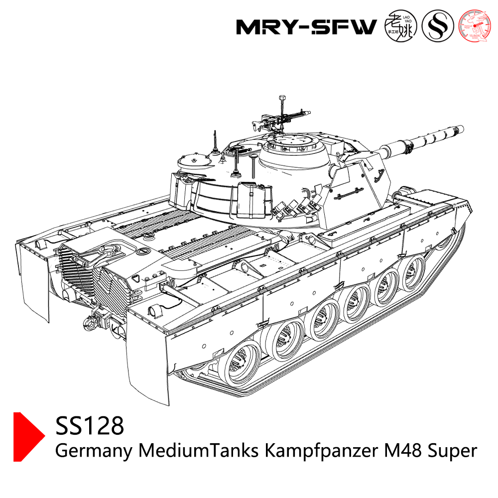 SSMODEL SS128 Military Model Germany MediumTanks Kampfpanzer M48 Super