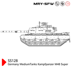 SSMODEL SS128 Military Model Germany MediumTanks Kampfpanzer M48 Super