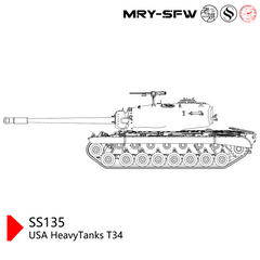 SSMODEL SS135 Military Model USA HeavyTanks T34