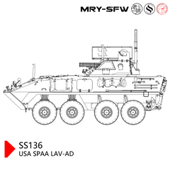 Detail view of SSMODEL SS136 Military Model USA SPAA LAV-AD Model