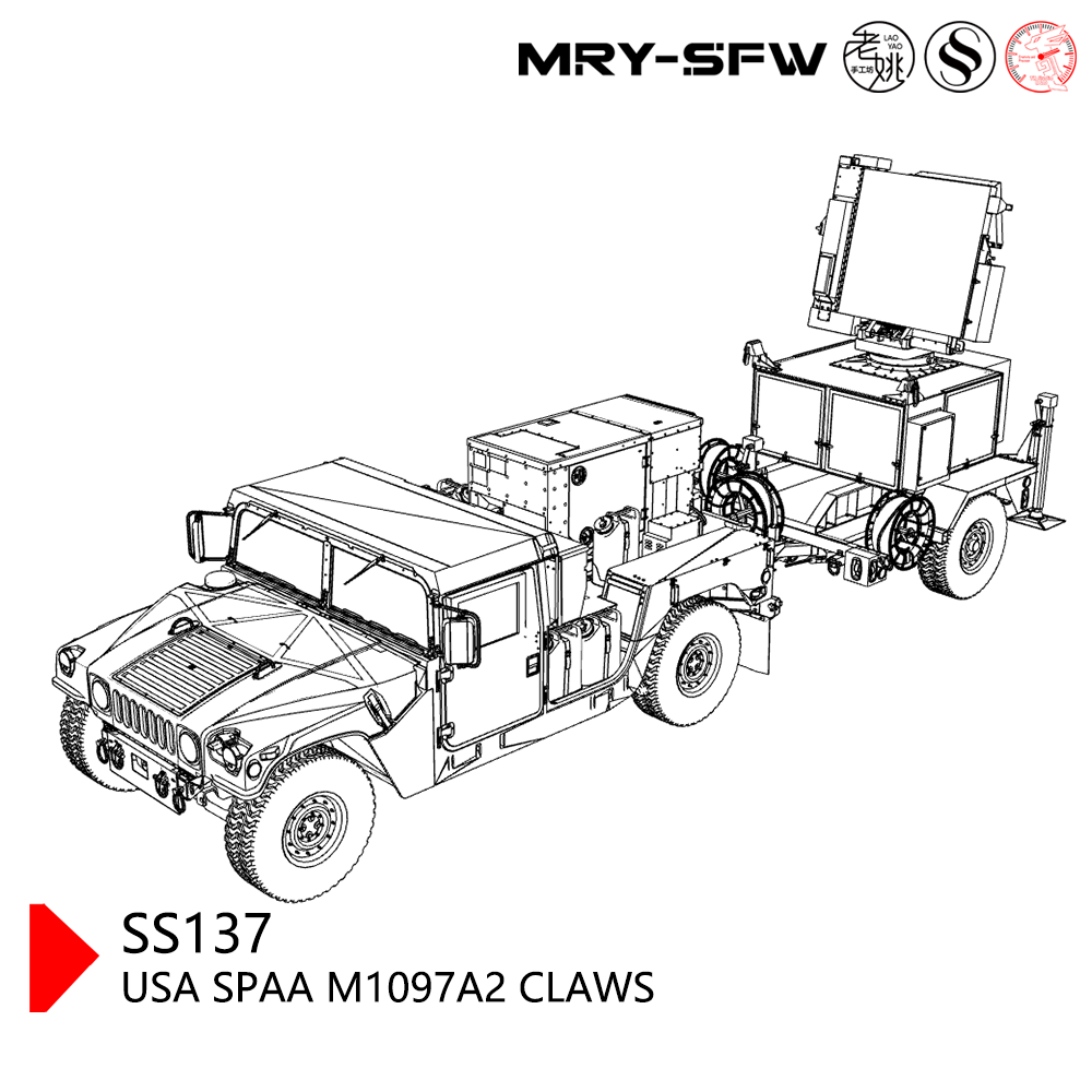 SSMODEL SS137 Military Model USA SPAA M1097A2 CLAWS 3D Printed Resin Model Kit by SSMODEL