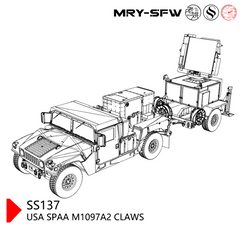 SSMODEL SS137 Military Model USA SPAA M1097A2 CLAWS 3D Printed Resin Model Kit by SSMODEL