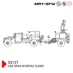 Detail view of SSMODEL SS137 Military Model USA SPAA M1097A2 CLAWS Model