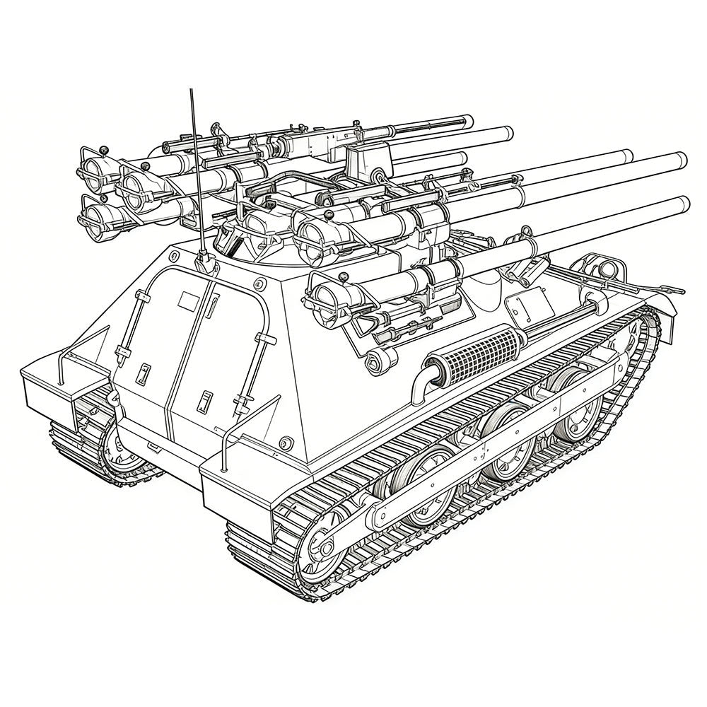 Detail view of SS140 Military Model US Multiple 106mm Self-propelled Rifle M50 Model