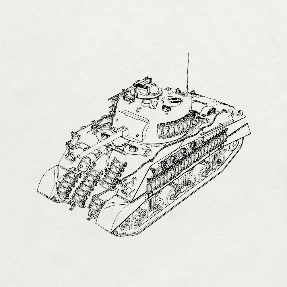 MRY-SFW SS143 US Army Sherman M4A2 Medium Tank 3D Printed Resin Model Kit by SSMODEL