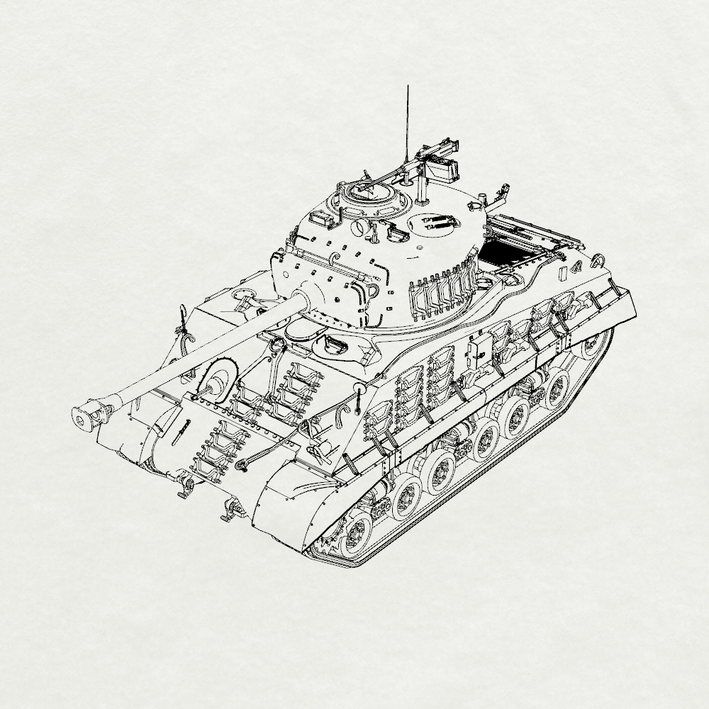 MRY-SFW SS144 US Army Sherman M4A3(76)W HVSS Medium Tank 3D Printed Resin Model Kit by SSMODEL