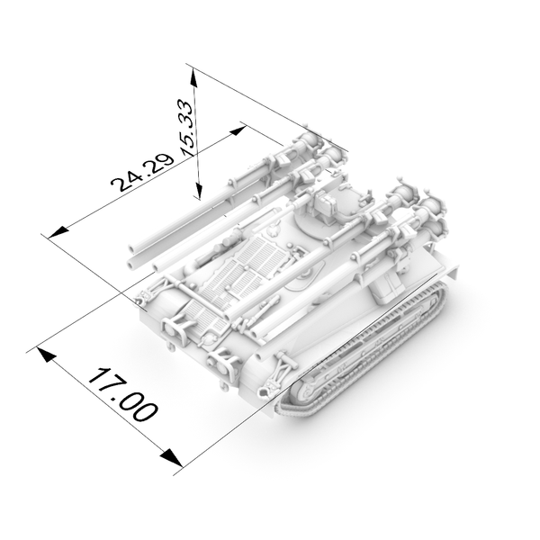 Detail view of SS140 Military Model US Multiple 106mm Self-propelled Rifle M50 Model