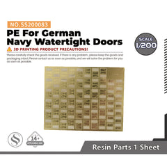 MRY-SFW SS083 Model Detail Up PE For German Navy Watertight Doors